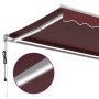 Toldo retráctil automático con luces LED burdeos 450x350 cm de , Toldos - Ref: Foro24-3214989, Precio: 722,89 €, Descuento: %