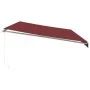 Manual retractable awning with LED lights burgundy 600x300 cm by , Awnings - Ref: Foro24-3214980, Price: 513,60 €, Discount: %