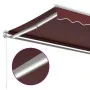 Manual retractable awning with LED lights burgundy 600x300 cm by , Awnings - Ref: Foro24-3214980, Price: 513,60 €, Discount: %