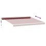 Toldo retráctil automático con luces LED burdeos 450x300 cm de , Toldos - Ref: Foro24-3214977, Precio: 615,48 €, Descuento: %