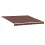 Toldo retráctil manual con luces LED marrón 400x300 cm de , Toldos - Ref: Foro24-3215379, Precio: 376,94 €, Descuento: %