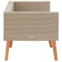 Sofá de jardín 2 plazas con cojines ratán sintético beige de vidaXL, Sofás de exterior - Ref: Foro24-310215, Precio: 226,22 €...