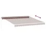 Toldo retráctil manual con luces LED marrón 400x300 cm de , Toldos - Ref: Foro24-3215379, Precio: 376,94 €, Descuento: %