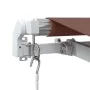 Toldo retráctil manual con luces LED marrón 400x300 cm de , Toldos - Ref: Foro24-3215379, Precio: 376,94 €, Descuento: %