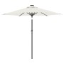 Sombrilla de jardín con poste de acero blanca 225x225x212 cm de , Sombrillas - Ref: Foro24-4005058, Precio: 66,03 €, Descuent...