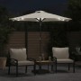 Sombrilla jardín con luces LED poste acero blanca 225x225x212cm de , Sombrillas - Ref: Foro24-4005066, Precio: 72,36 €, Descu...