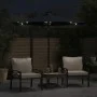 Sombrilla jardín con luces LED poste acero negro 225x225x212 cm de , Sombrillas - Ref: Foro24-4005072, Precio: 75,06 €, Descu...