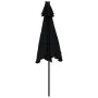 Sombrilla jardín con luces LED poste acero negro 225x225x212 cm de , Sombrillas - Ref: Foro24-4005072, Precio: 75,06 €, Descu...