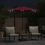 Sombrilla jardín con luz LED poste acero burdeos 225x225x212 cm de , Sombrillas - Ref: Foro24-4005070, Precio: 81,86 €, Descu...