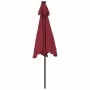Sombrilla jardín con luz LED poste acero burdeos 225x225x212 cm de , Sombrillas - Ref: Foro24-4005070, Precio: 81,86 €, Descu...