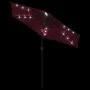 Sombrilla jardín con luz LED poste acero burdeos 225x225x212 cm de , Sombrillas - Ref: Foro24-4005070, Precio: 81,86 €, Descu...