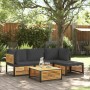 Set de sofás de jardín con cojines 5 pzas madera maciza acacia de , Conjuntos de jardín - Ref: Foro24-3214879, Precio: 611,99...