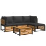 Set de sofás de jardín con cojines 5 pzas madera maciza acacia de , Conjuntos de jardín - Ref: Foro24-3214879, Precio: 611,99...