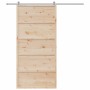 Puerta de granero madera maciza de pino 100x208 cm de , Puertas - Ref: Foro24-850629, Precio: 119,46 €, Descuento: %