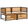 Sofás de jardín 2 pzas con cojines madera maciza acacia de , Conjuntos de jardín - Ref: Foro24-3214887, Precio: 311,85 €, Des...