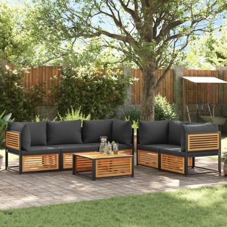 Set de sofás de jardín con cojines 6 pzas madera maciza acacia de , Conjuntos de jardín - Ref: Foro24-3214891, Precio: 813,77...