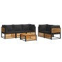 Set de sofás de jardín con cojines 6 pzas madera maciza acacia de , Conjuntos de jardín - Ref: Foro24-3214891, Precio: 813,77...