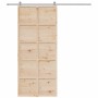 Puerta de granero madera maciza de pino 90x208 cm de , Puertas - Ref: Foro24-850641, Precio: 86,32 €, Descuento: %