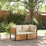 Sofás de jardín 2 pzas con cojines madera maciza acacia de , Conjuntos de jardín - Ref: Foro24-3214916, Precio: 294,10 €, Des...