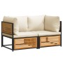 Sofás de jardín 2 pzas con cojines madera maciza acacia de , Conjuntos de jardín - Ref: Foro24-3214916, Precio: 294,10 €, Des...