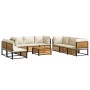 Set de sofás de jardín con cojines 9 pzas madera maciza acacia de , Conjuntos de jardín - Ref: Foro24-3214921, Precio: 1,00 €...
