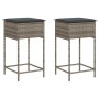 Taburetes de cocina con cojines 2 uds ratán sintético gris de , Sillas de jardín - Ref: Foro24-368319, Precio: 111,89 €, Desc...