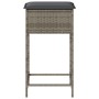 Taburetes de cocina con cojines 2 uds ratán sintético gris de , Sillas de jardín - Ref: Foro24-368319, Precio: 111,89 €, Desc...