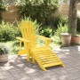 Silla Adirondack con otomana madera maciza de abeto amarillo de , Sillas de jardín - Ref: Foro24-4007241, Precio: 97,42 €, De...