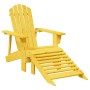 Silla Adirondack con otomana madera maciza de abeto amarillo de , Sillas de jardín - Ref: Foro24-4007241, Precio: 97,42 €, De...