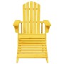 Silla Adirondack con otomana madera maciza de abeto amarillo de , Sillas de jardín - Ref: Foro24-4007241, Precio: 97,42 €, De...