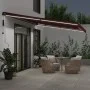 Toldo retráctil automático con luces LED burdeos 500x300 cm de , Toldos - Ref: Foro24-3310197, Precio: 624,95 €, Descuento: %
