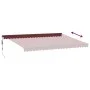 Toldo retráctil automático con luces LED burdeos 500x300 cm de , Toldos - Ref: Foro24-3310197, Precio: 624,95 €, Descuento: %