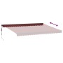 Toldo retráctil automático con luces LED burdeos 500x300 cm de , Toldos - Ref: Foro24-3310197, Precio: 555,22 €, Descuento: %