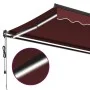 Toldo retráctil automático con luces LED burdeos 500x300 cm de , Toldos - Ref: Foro24-3310197, Precio: 624,95 €, Descuento: %