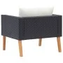 Individuelles Gartensofa mit schwarzen synthetischen Rattankissen von vidaXL, Outdoor-Sofas - Ref: Foro24-310220, Preis: 90,4...