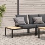 Banco de jardín con cojines aluminio negro de , Bancos de jardín - Ref: Foro24-4008571, Precio: 152,76 €, Descuento: %