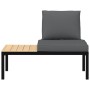 Banco de jardín con cojines aluminio negro de , Bancos de jardín - Ref: Foro24-4008571, Precio: 152,76 €, Descuento: %