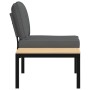 Banco de jardín con cojines aluminio negro de , Bancos de jardín - Ref: Foro24-4008571, Precio: 152,76 €, Descuento: %