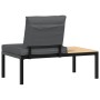 Banco de jardín con cojines aluminio negro de , Bancos de jardín - Ref: Foro24-4008571, Precio: 152,76 €, Descuento: %