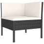 Set muebles de jardín 2 piezas y cojines ratán sintético negro de vidaXL, Conjuntos de jardín - Ref: Foro24-310206, Precio: 1...