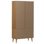 Mueble vitrina MOLDE madera maciza de pino marrón 90x35x175 cm de , Librerías y estanterías - Ref: Foro24-4013413, Precio: 30...