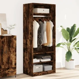 Armario madera de ingeniería color roble ahumado 80x50x200 cm de , Armarios roperos - Ref: Foro24-3307697, Precio: 127,64 €, ...