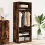 Armario madera de ingeniería color roble ahumado 80x50x200 cm de , Armarios roperos - Ref: Foro24-3307697, Precio: 127,64 €, ...