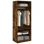 Armario madera de ingeniería color roble ahumado 80x50x200 cm de , Armarios roperos - Ref: Foro24-3307697, Precio: 127,64 €, ...