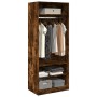 Armario madera de ingeniería color roble ahumado 80x50x200 cm de , Armarios roperos - Ref: Foro24-3307697, Precio: 129,35 €, ...