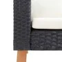 Individuelles Gartensofa mit schwarzen synthetischen Rattankissen von vidaXL, Outdoor-Sofas - Ref: Foro24-310220, Preis: 90,4...
