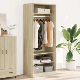 Engineered wood wardrobe in Sonoma oak, 80x50x200 cm. by , Wardrobes - Ref: Foro24-3307695, Price: 162,64 €, Discount: %