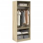 Armario de madera de ingeniería roble Sonoma 80x50x200 cm de , Armarios roperos - Ref: Foro24-3307695, Precio: 164,32 €, Desc...