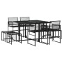 Juego de comedor de jardín 9 piezas ratán sintético negro de , Conjuntos de jardín - Ref: Foro24-3295053, Precio: 370,99 €, D...