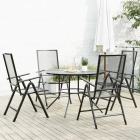 Set de sillas jardín reclinables 5 piezas acero antracita de , Conjuntos de jardín - Ref: Foro24-3283762, Precio: 343,83 €, D...